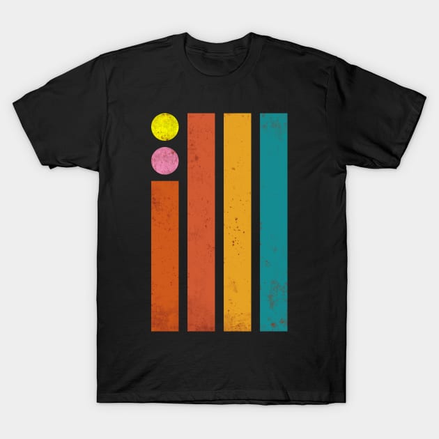 Circle and Vertical Line T-Shirt by ganola